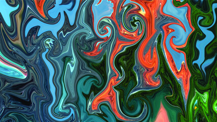 Abstract Multi color liquid effect wallpaper illustration in high quality