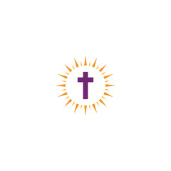 Church logo template design vector