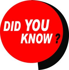 Red Vector Banner did you know