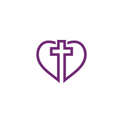Church logo template design vector
