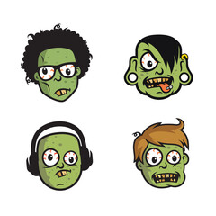 Funny Zombie Head