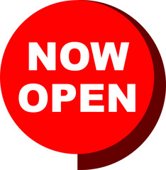Red Vector Banner now open
