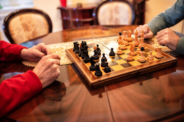 Preparing to make a move in a game of chess