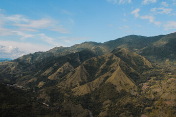 Fototapeta premium Panorama of Mount Nona in Enrekang, South Sulawesi, Indonesia