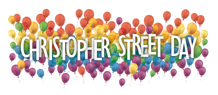 Christopher Street Day Rainbow Balloons Header