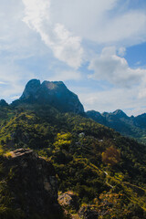 Panorama of Bambapuang mountain in Enrekang,Indonesia
