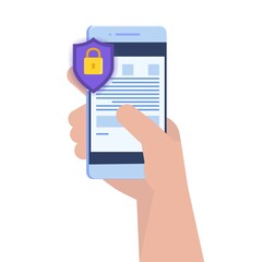 Cybersecurity, Protection network safe concept. Web page design templates. Vector illustration