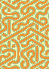 Colour Hexagon Tile Connection art background design illustration