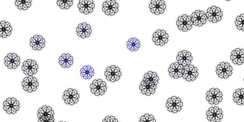 Light Gray vector doodle texture with flowers.