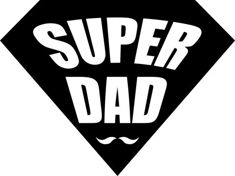 Super Dad Superman Style Mustaches Svg Vector Cutfile Cricut And Silhouette Ready 