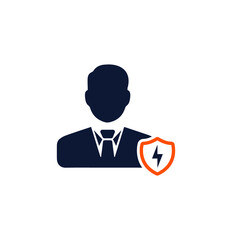 Man power icon. Idea vector graphics.