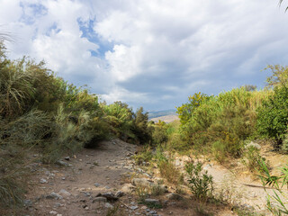 Ugijar river in summer time with no water
