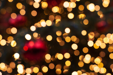 Christmas light blur with castle bokeh background 