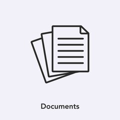 document icon vector. Linear style sign for mobile concept and web design. document symbol illustration. Pixel vector graphics - Vector.
