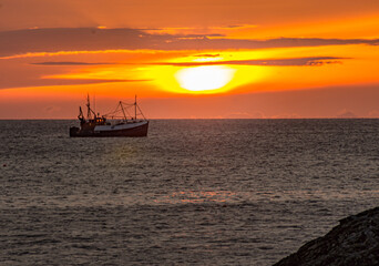 Strand, Fischerboot