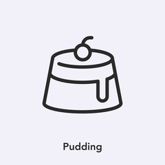 pudding icon vector sign symbol
