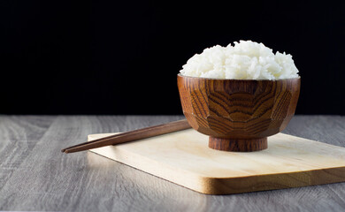 Thai Jasmine rise cooked ready to eat , good for healthy high carbohydrate