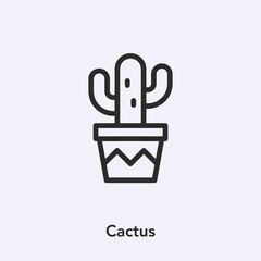 cactus icon vector sign symbol