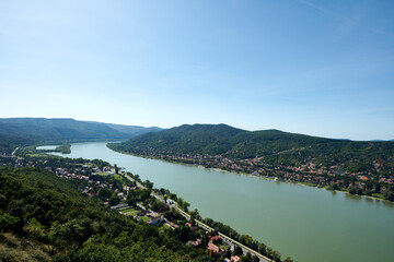 view of the Danube river from Visegrad Castle