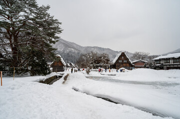 Fototapeta na wymiar Shirakawa-go in Japan,This village is UNESCO World Heritage and is just one of the best place, Gifu, Japan