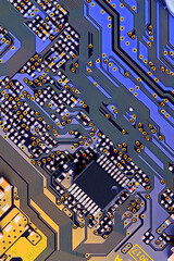 Electronic circuit board part of electronic machine component concept technology of computer...