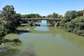 Fototapeta na wymiar Capua - Fiume Volturno dal ponte romano
