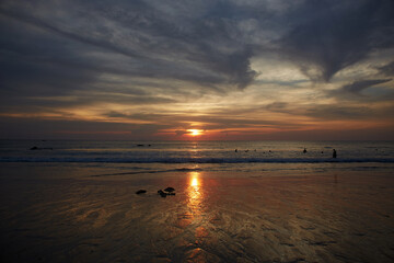indian ocean beautiful sunset. sunset beach