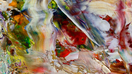 Colorful abstract background wallpaper. Modern motif visual art.  Mixtures of oil paint. Trendy...