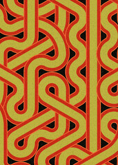 Colour Hexagon Tile Connection art background design illustration