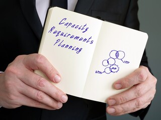 Conceptual photo about Capacity Requirements Planning (CRP) with handwritten phrase.