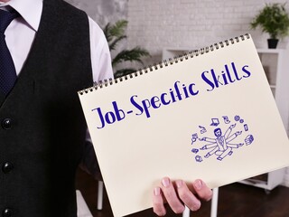 Career concept meaning Job-Specific Skills with inscription on the piece of paper.