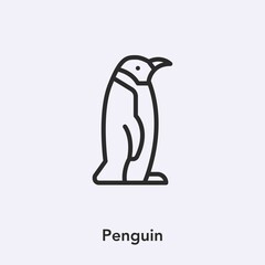 penguin icon vector sign symbol