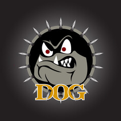dog pitbull esport gaming mascot logo template, bulldog