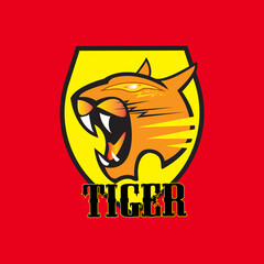 Tiger vector icon logo mascot illustration
