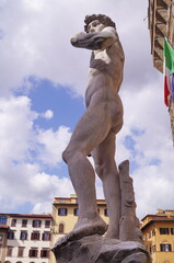 Michelangelo's David statues in Piazza Signoria, Florence, Italy