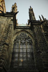 Fototapeta premium The medieval gothic St. Vitus Cathedral in Prague.