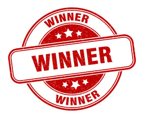 winner stamp. winner round grunge sign. label