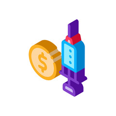 Expensive Medical Injection Icon Vector. Isometric Expensive Medical Injection sign. color isolated symbol illustration