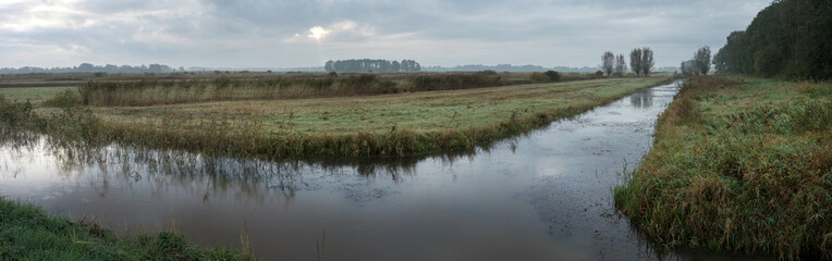 Panorama. River. Canal. Wapserveense Aa. Maatschappij van Weldadigheid Frederiksoord Drenthe Netherlands