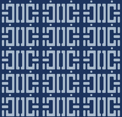 Japanese Brick Line Vector Seamless Pattern