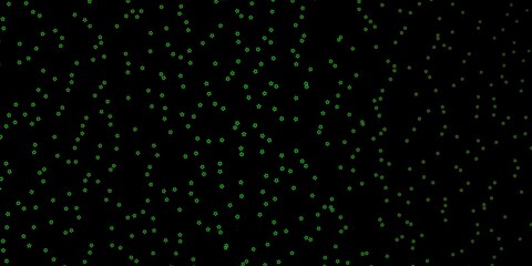 Dark Green, Yellow vector background with small and big stars. Colorful illustration with abstract gradient stars. Theme for cell phones.