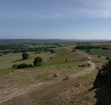 Hope Bowdler path and hill in the Shropshire Hills