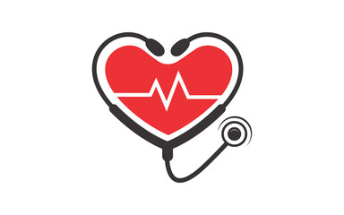 Heart rate logo vector design 2