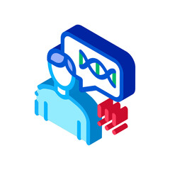 Man Genetic Molecule Icon Vector. Isometric Man Genetic Molecule sign. color isolated symbol illustration