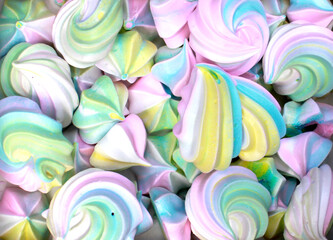 Fototapeta na wymiar delicious colorful marshmallows