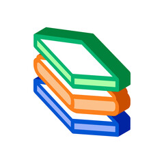 Mattress Foam Layers Icon Vector. Isometric Mattress Foam Layers sign. color isolated symbol illustration