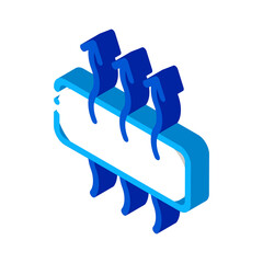 Breathable Mattress Icon Vector. Isometric Breathable Mattress sign. color isolated symbol illustration