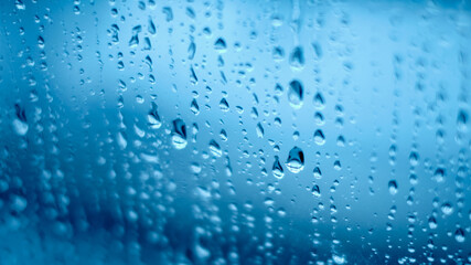 water drops on glass