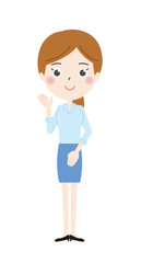 案内するOLのイラスト1