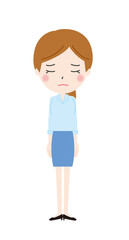落ち込むOLのイラスト1